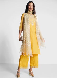 Buy Embroidered Kurti & Pants Set in Saudi Arabia