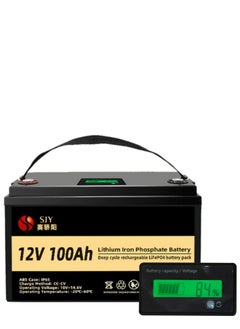 Buy 12v 100ah Lifepo4 Battery Grade A With LCD For RV Boat Homemotor Camper Solar in Saudi Arabia