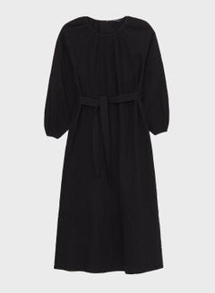 Buy Belted Puff Sleeve Dress in UAE