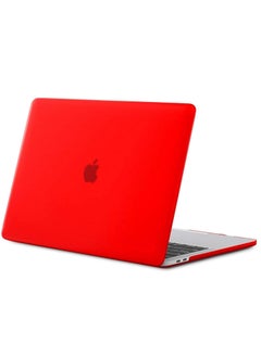 اشتري NTECH Macbook Pro 13 Case 2016 Matte Hard Cover For A1706 A1708 With without Touch Bar & Touch Id Red في الامارات