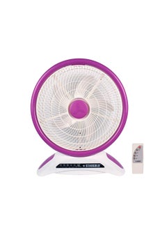 Buy 14 inch remote control rechargeable table fan with led light in Saudi Arabia