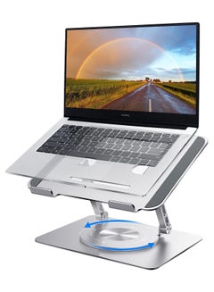 Buy Laptop Stand 360 Rotating Foldable Hight Adjustable Laptop Stand Tablet Holder in Saudi Arabia