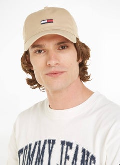 Buy Men's Flag Embroidery Cap -  Pure organic cotton, Beige in UAE