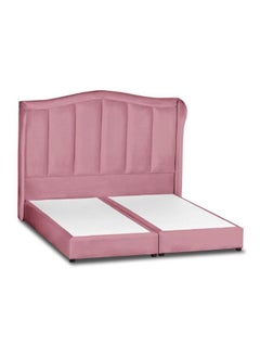 Buy Remo | Velvet Bed Frame - Light Pink in Saudi Arabia