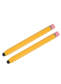 Buy 2 Pack Kids Stylus Pens Hexagon Shape Crayon Style for Touch Screens Compatible with iPhone Android Tablets Yellow in Saudi Arabia