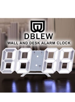 Buy 3D LED Digital Desktop Alarm Clock Wall Desk Timer For Office Home Living Room Watch in UAE