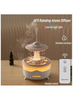 Buy 3 in 1 Rain Cloud Humidifier Oil Diffuser Water drip Aroma Essential Diffuser 350ml Night Light Water Drop Sound for Sleeping Relaxing（White) in Saudi Arabia