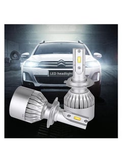 Buy 2 Pcs/Set 36W C6 6000K Cold White H7 LED Headlight Bulb 3800LM Beam Car Head Lamp Light in Saudi Arabia