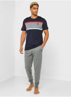 Buy Crew Neck T-Shirt Pyjama Set in UAE