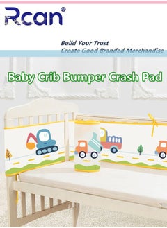 Buy One Piece Breathable Crib Liner Soft Cotton Newborn Bed Bumper Pad Crib Cushion for Baby Boys and Girls in Saudi Arabia