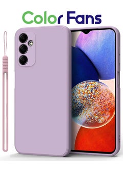 Buy For Samsung Galaxy A15 4G / A15 5G Case Slim Liquid Silicone Protective Cover Purple in Saudi Arabia