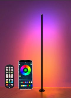 Buy LED Corner Lamp for Living Room - 10W Color Changing Lamp, Corner Floor Lamp with APP and Remote Control, RGB Corner Floor Lamp with Dimmable Music Sync Timer for Living Room, Bedroom, Gaming Room in UAE