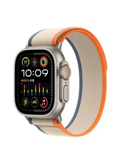 Buy Trail Loop Watch Band Strap for Apple Watch Ultra 2 and 49mm/45mm/44mm/42mm Band Orange/Beige in UAE