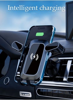 Buy Intelligent charging Car Phone Holder  Powerful Suction Hands-Free Cell Phone Mount for Air Vent Anti-Shake Mobile Holder with Compatible for All Cell Phones in UAE