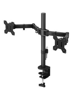 اشتري Monitor Mount Stand Dual LCD LED Monitor Arm for Desk, Heavy Duty Gaming Monitor Stand Fully Adjustable Arms Hold 2 Screens up to 27 inches في السعودية