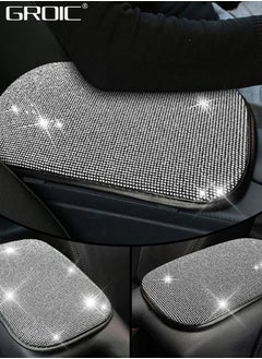 اشتري Universal Bling Car Armrest Cover Diamond Auto Center Console Cover Protector Arm Rest Cushion Pads Car Interior Decor Accessories في الامارات