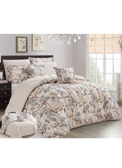 Buy 8-Piece Comforter Set Two-Sided Microfiber Double King Size 240x260 in Saudi Arabia