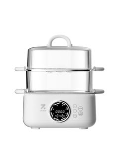 Buy ES931 Electric Steamer 9.3L Large Capacity 3-Tier Steamer Removable Inner Liner, Non-Stick Ceramic Coating, Built-in Timer, Easy to Clean, Healthy Cooking - White in UAE