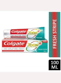 Buy Flouride Total Toothpaste -12 Hour Antibacterial Protection - Fresh Stripe  - 100 ml in UAE