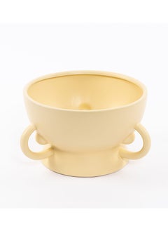 اشتري Corsa Decorative Bowl, Cream - 22x10 cm في الامارات