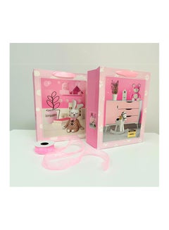 Buy 2 Gift Bags With Pink Its A Girl Ribbon Roll For New Born Girl, Gender Reveal And Baby Shower in UAE