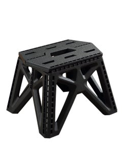 Buy Portable Folding Stool More Sturdy Collapsible Telescoping Foldable Camping Stool for Adults for Outdoor Fishing Hiking Gardening Travel BBQ Black 31 x 27 x 23.5 cm in Saudi Arabia