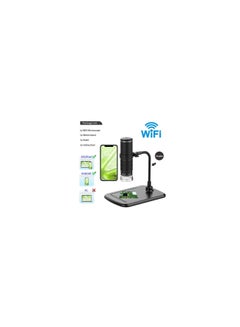 Buy Wireless Digital Microscope, Upgraded 50X to 1000X WiFi USB Microscope Camera 1080P FHD 2.0 MP 8 LED Light with Stand Compatible with iPhone, iPad, Samsung Galaxy, Android, Mac, Windows in UAE