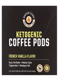 اشتري Ketogenic Coffee Pods  French Vanilla  Medium Roast  16 Pods  8.48 oz  240 g في الامارات