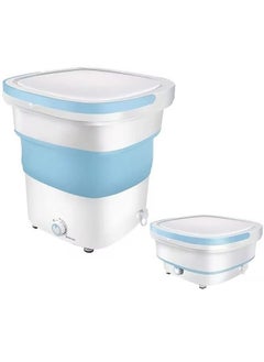 Buy Padom portable Folding Washing Machine,Mini Folding Ultrasonic High-Frequency Vibration Washing Machine,Folding Washing Machine Bucket, for Apartment Dorm, Camping, Travelling (BLUE) in UAE