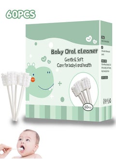 Buy 60PCS Baby Tongue Cleaner, Newborn Oral Cleaner, Infant Toothbrush, Mouth Cleaner for 0-36 Months Baby in UAE