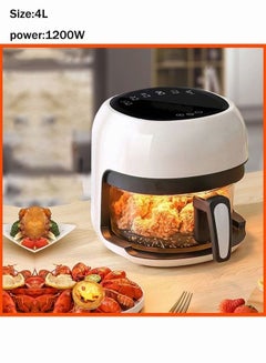 اشتري 4L 1200W Visual Air Fryer Household Small Oven No Oily French Fries Machine Mini Integrated Multifunctional Electric Fryer في الامارات