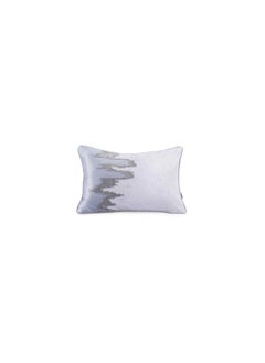 اشتري Zandrail Hand Embroidered Filled Cushion 30x50cm - Silver في الامارات