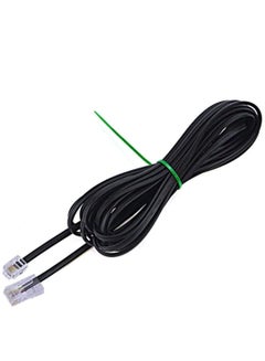 Buy RJ11 6P4C to RJ45 8P8C Black Telephone Plug Connector Cable Handmade (5M) in UAE