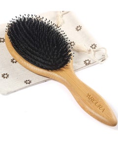 Buy Premium Hair Brush for Women, Men, and Kids: Natural & Nylon Bristle for Wet/Dry Hair, Enhances Shine & Health, Ideal for Smoothing, Massaging, and Detangling in UAE