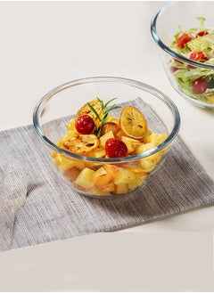 Buy 1600ml Glass Bowls, Clear Tempered Glass Salad Bowls for Kitchen Microwave and Oven Safe in Saudi Arabia