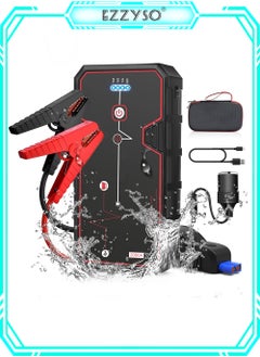 Buy Car Jump Starter 21800mAh Water-Resistant Jump Starter Battery Pack, Battery Jumper Starter Portable,12V/1A, LED Light in Saudi Arabia