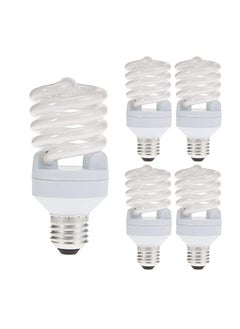 Buy 5-Piece Duluxstar Mini Twist Compact 23 Watt Screw Base E27 1600 lm Fluorescent Lamp Warm White in UAE