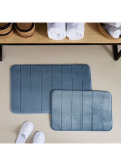 Buy Snug 2-Piece Memory Foam Bathmat Set 80 x 50 cm in Saudi Arabia