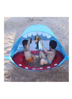 Buy Baby Beach Shark Tent with Pool, Pop Up Beach Play Tents for Toddler or Infant Portable Baby Sun Shelter Tent UV Protection in UAE