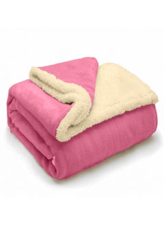 اشتري Sherpa Bed Blanket King Size, Double Plush Reversible Fleece, Machine Washable, Warm and Cozy for Bed & Sofa (240x220 cm) في الامارات