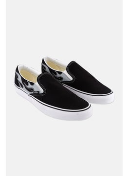 اشتري Men Classic Slip On Low Cut Casual Shoes, Black/White في الامارات