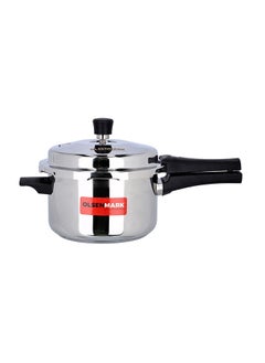 Buy 4000ml Olsenmark OMPC2460 4L Stainless Steel Pressure Cooker - Lightweight And Durable Cooker With Lid Silver in UAE