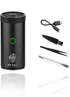 Buy Usb Type-C Rechargeable Bukhoor Incense Burner Black 14x7x7cm in Saudi Arabia