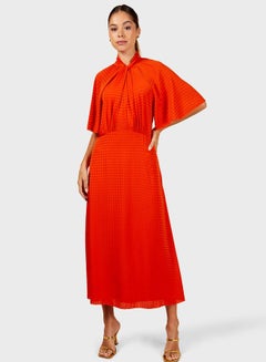 Buy Twist Neck Detail Midi Dress in UAE