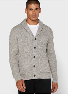 Buy Ribbed Shawl Neck Cardigan in Saudi Arabia