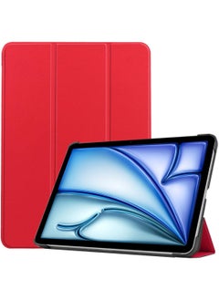 Buy Slim Trifold Stand Case for iPad Air 11 Inch Case M2 2024, iPad Air 6th Generation Case/iPad Air 5th Generation 2022/Air 4th 2020 10.9 Inch - Red in Saudi Arabia