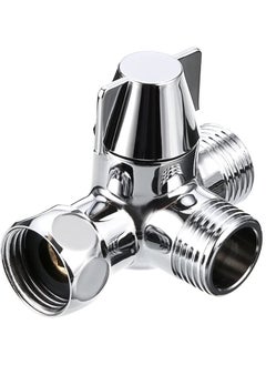 اشتري Diverter, Solid Brass Shower Arm Diverter Valve,Handheld Shower and Shower Head Shower Arm 2-Way Diverter for Handshower Universal Component, Replacement Par في السعودية