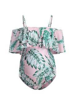 Buy Maternity swimsuit belly-holding ruffled one-shoulder one-piece swimsuit in Saudi Arabia
