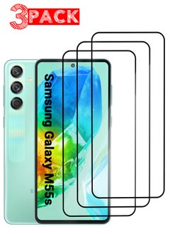 Buy (for Galaxy M55S ) 3Pack Premium Tempered Glass Screen Protector with Scratch-Resistant, HD Clarity, and Easy Installation in UAE