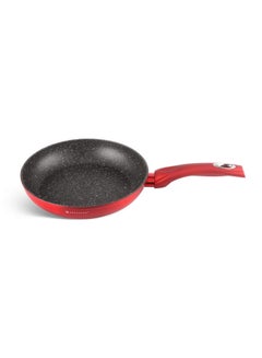 Buy 26Cm Fry Pan With Lidcoating : Non-Stick Marble-Granite Coat, Pfoa Free Red/Black Ombre in UAE